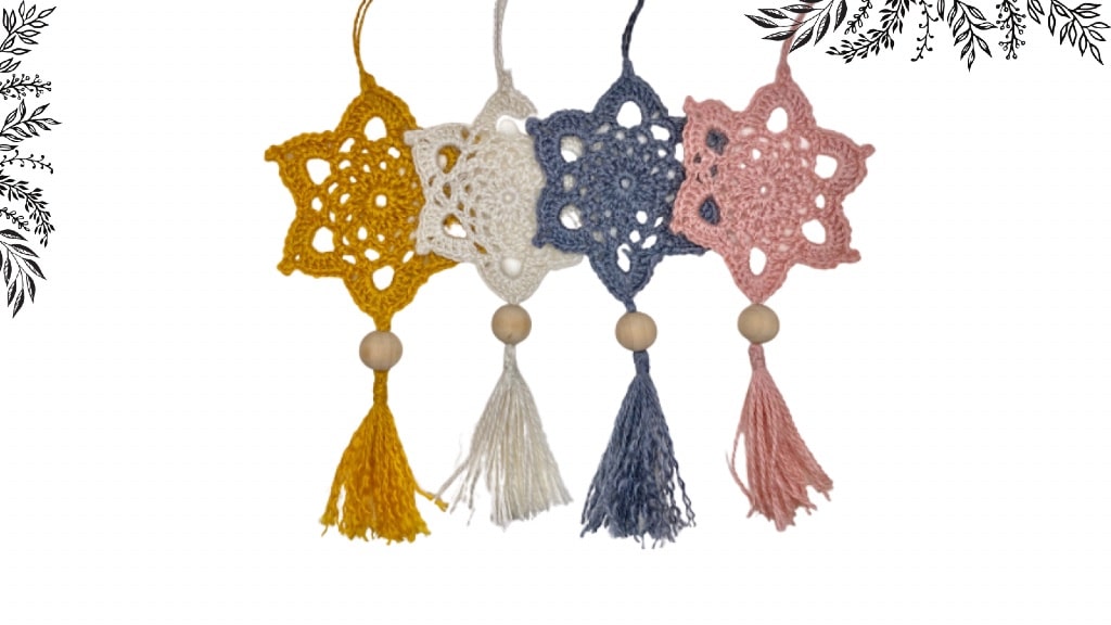 Mandala ou étoile porte-bonheur au crochet DIY