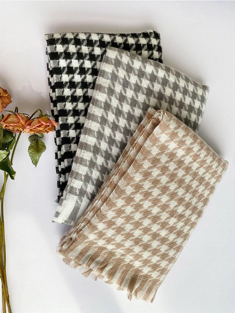 Écharpe bi-tons pied de poule – Image 5