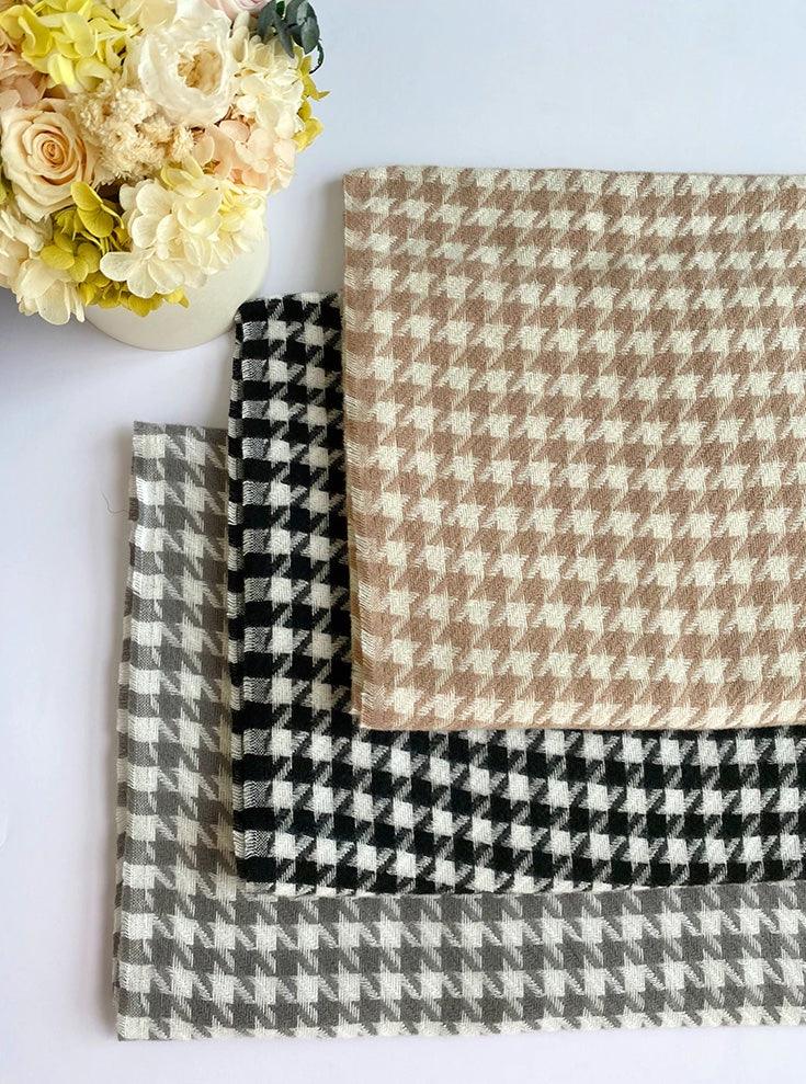 Écharpe bi-tons pied de poule – Image 8