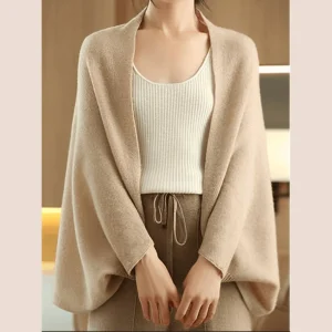 Écharpe-châle en pure laine de Mérinos