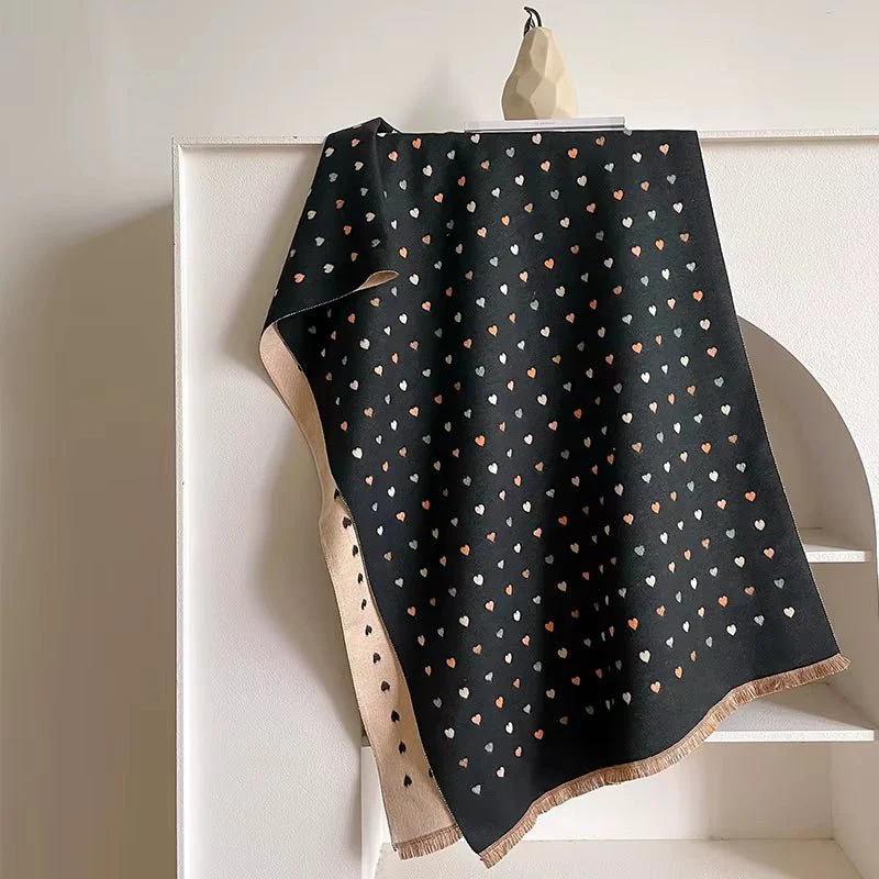 Écharpe Femme à Motifs de Cœurs