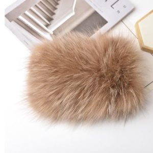 Écharpe tour de cou fourrure renard naturelle poils long