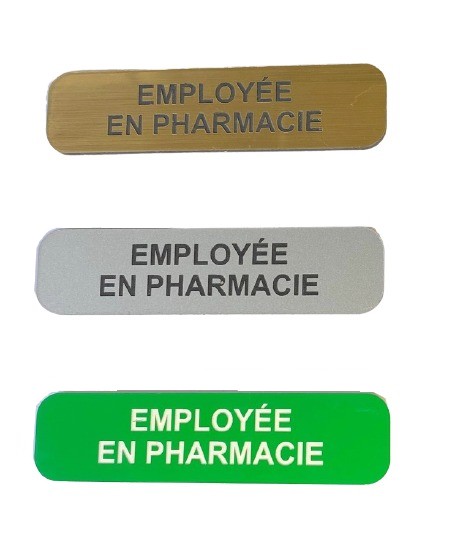 Badge employée en pharmacie plastique – Image 2