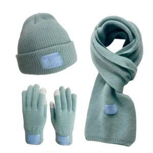 Ensemble Bonnet Écharpe Gant Raffiné et Classe
