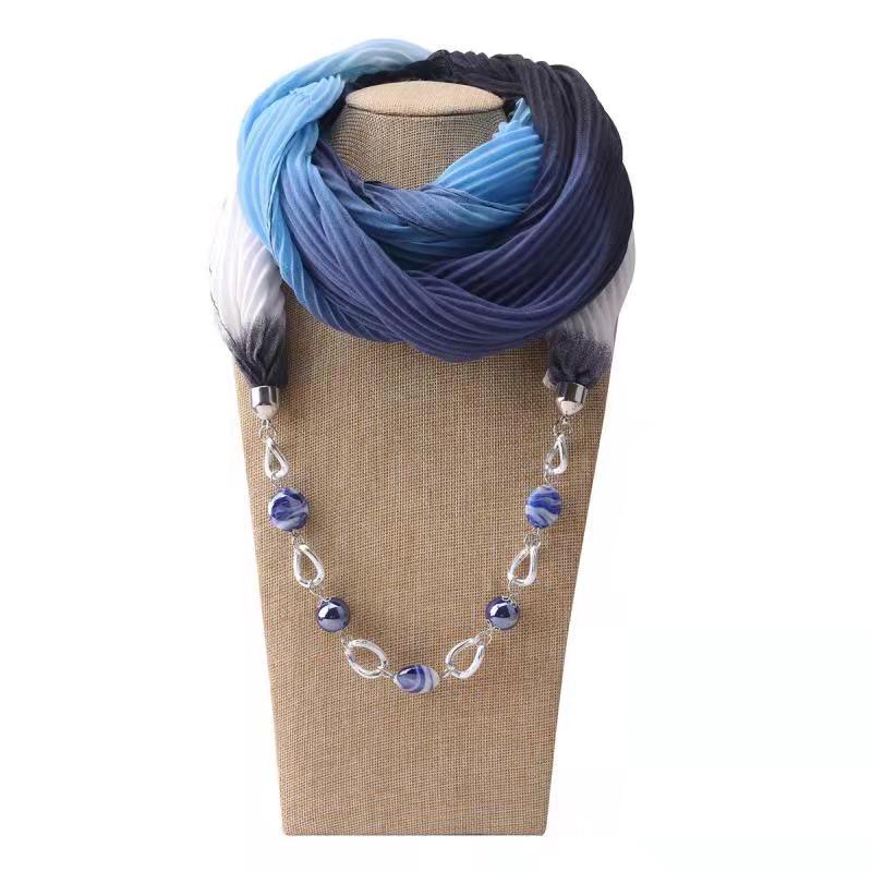 Foulard bijou avec perle couleurs dégradés – Image 4