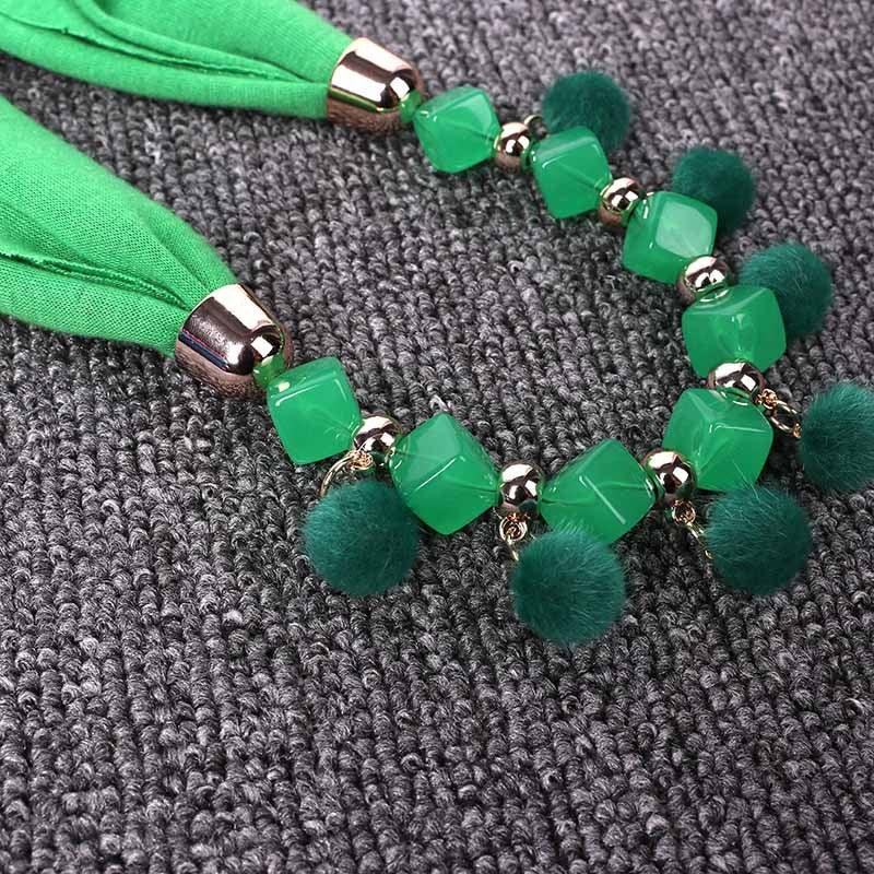 Foulard bijoux avec perles multiple au touché doux – Image 3