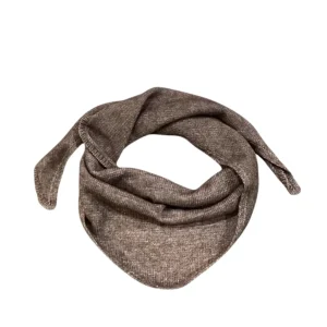 Foulard chocolat en laine et cachemire