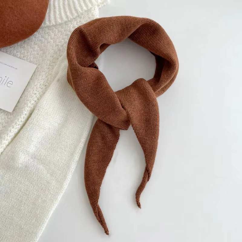 Foulard femme en coton mélangé uni – Image 3