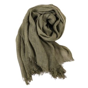 Foulard femme en polyester léger frangé