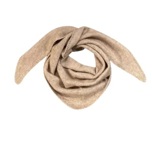 Foulard beige clair en laine et cachemire