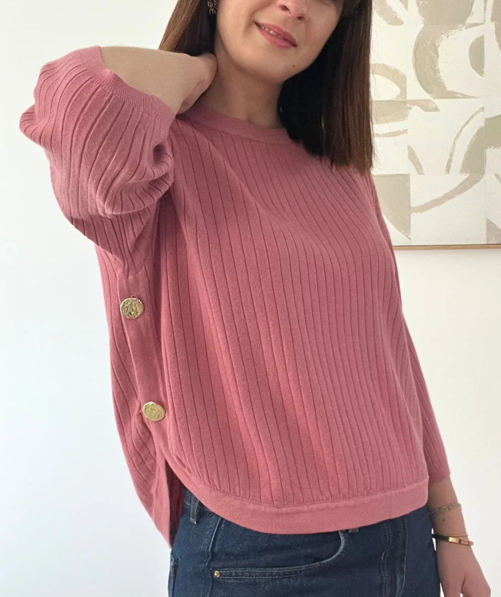 Alizée - Pull framboise