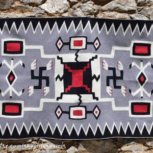 Navajo design blanket hand embroidererd by Sophie ( Solin)