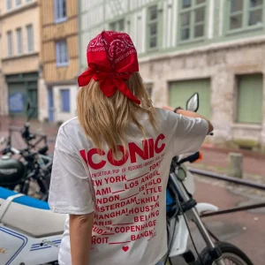 T-shirt "ICONIC" rouge