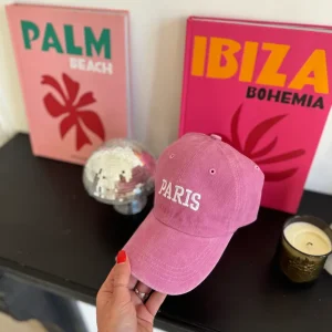 Casquette « Paris » rose