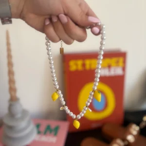 Collier perle + citron