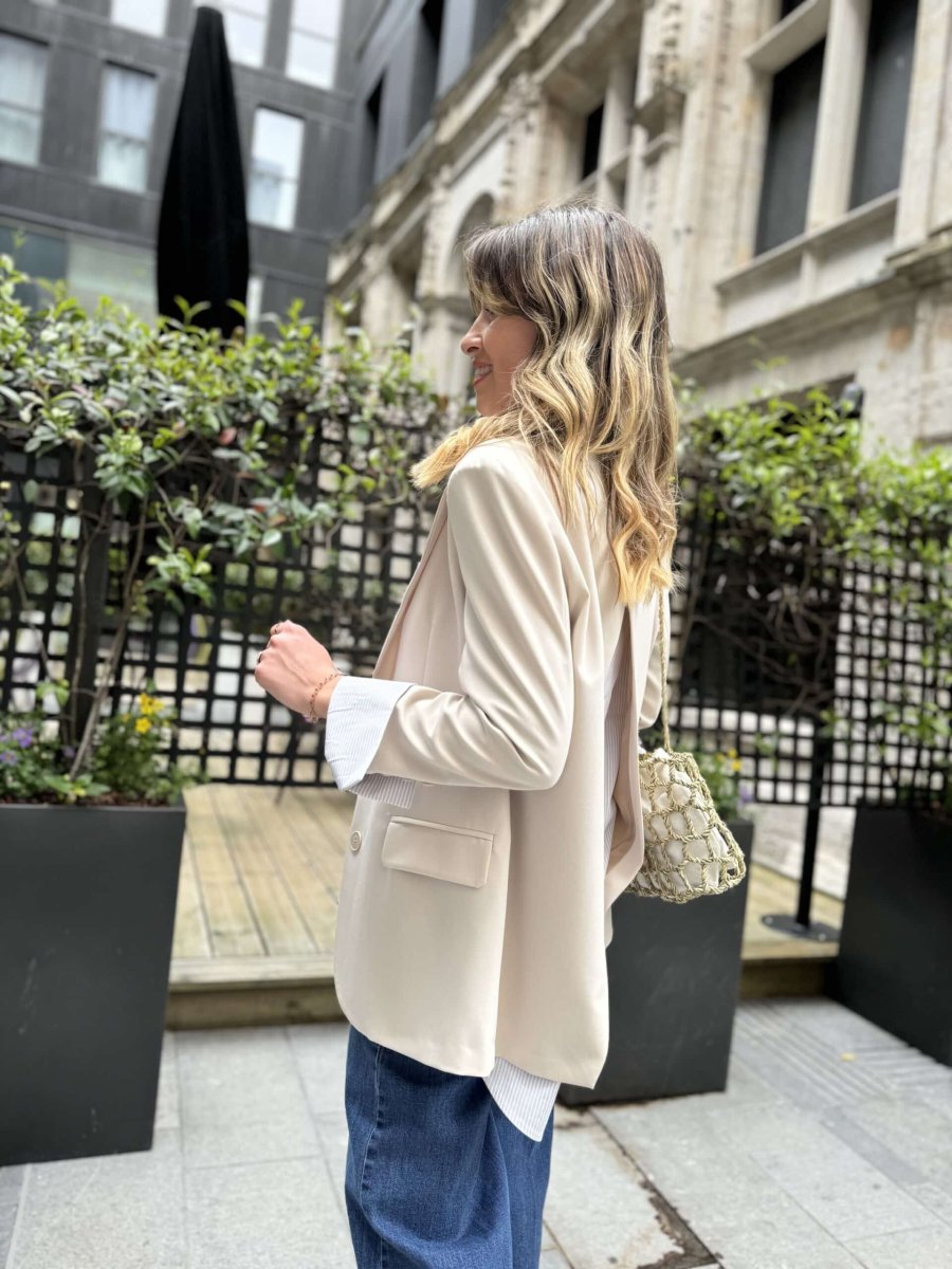 Veste chemise beige « impérial » – Image 5