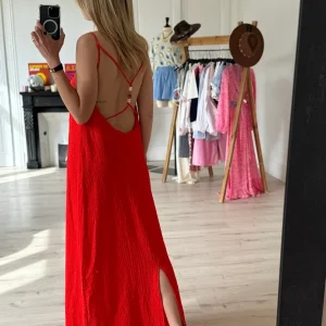 Robe "perla" rouge