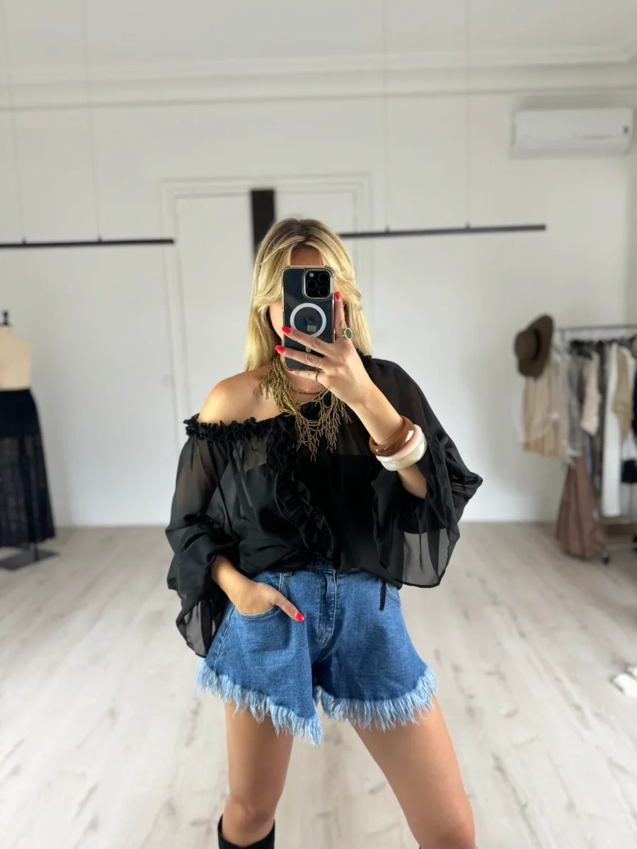 blouse noire "sand" (8687T) – Image 4