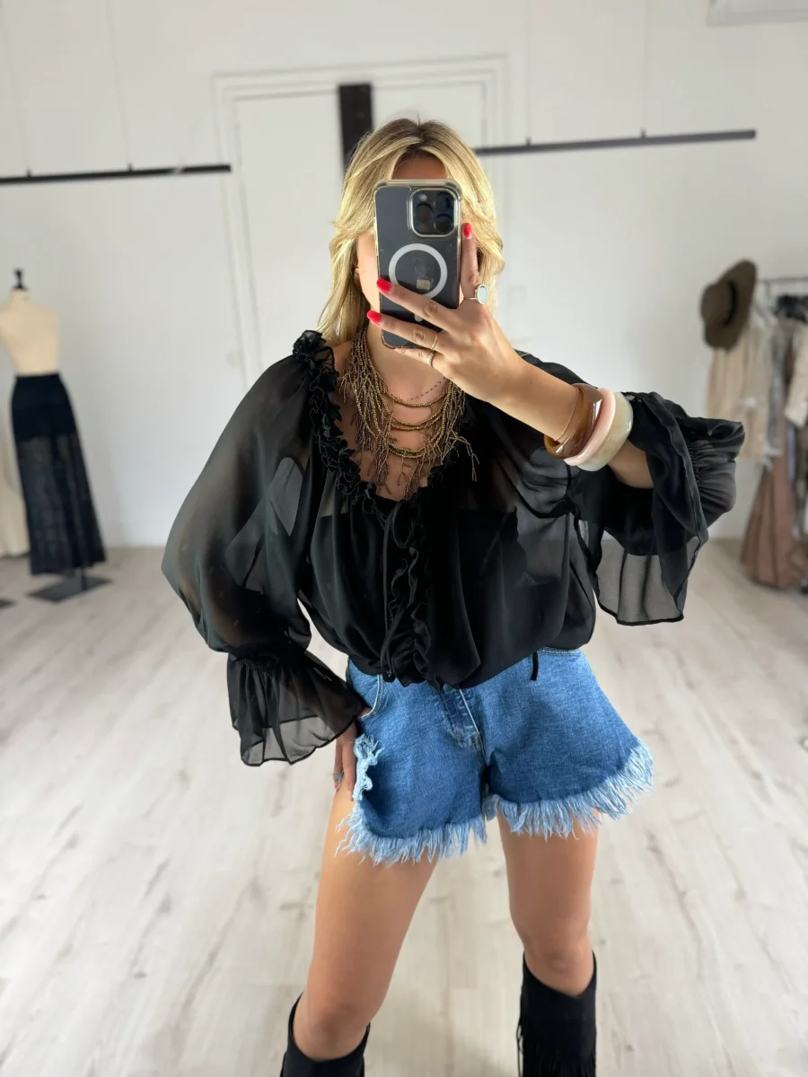 blouse noire "sand" (8687T) – Image 6