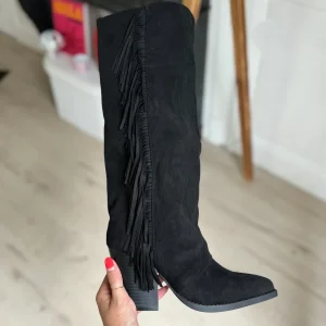 santiags à franges noire