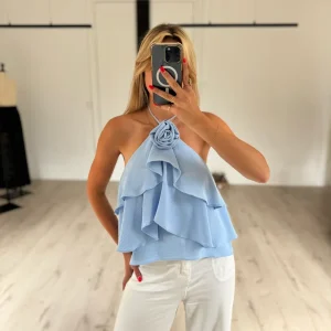 Débardeur "ALBA" bleu ciel