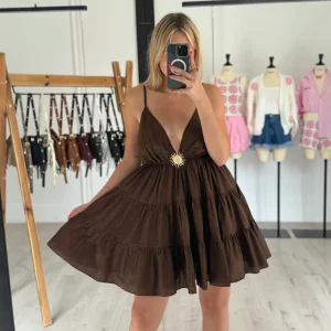 robe courte "sunlight" choco