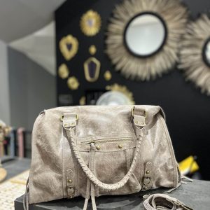 Grand sac MIA taupe usé