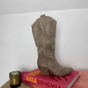 santiags "olympe" beige