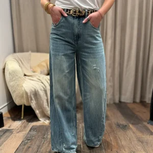 Jeans « marcel » usé