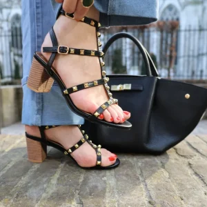 Sandale à talon « Valentine » noire