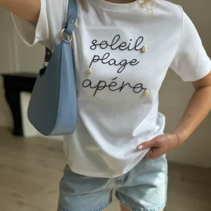 T-shirt « soleil, plage, apéro »