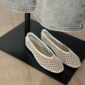 Ballerine résille blanche