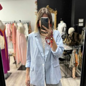 Veste de tailleur rayée
