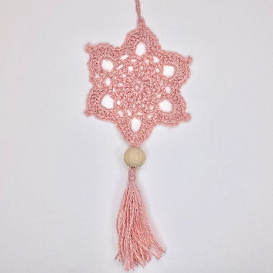 Mandala ou étoile porte-bonheur au crochet DIY – Image 6