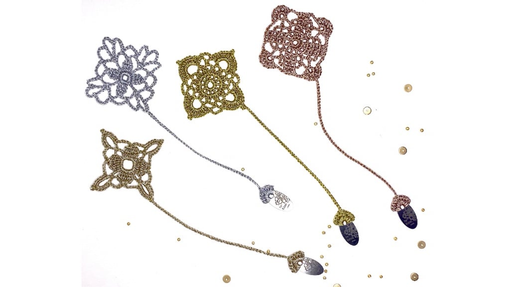 Marque-page étoile en dentelle au crochet