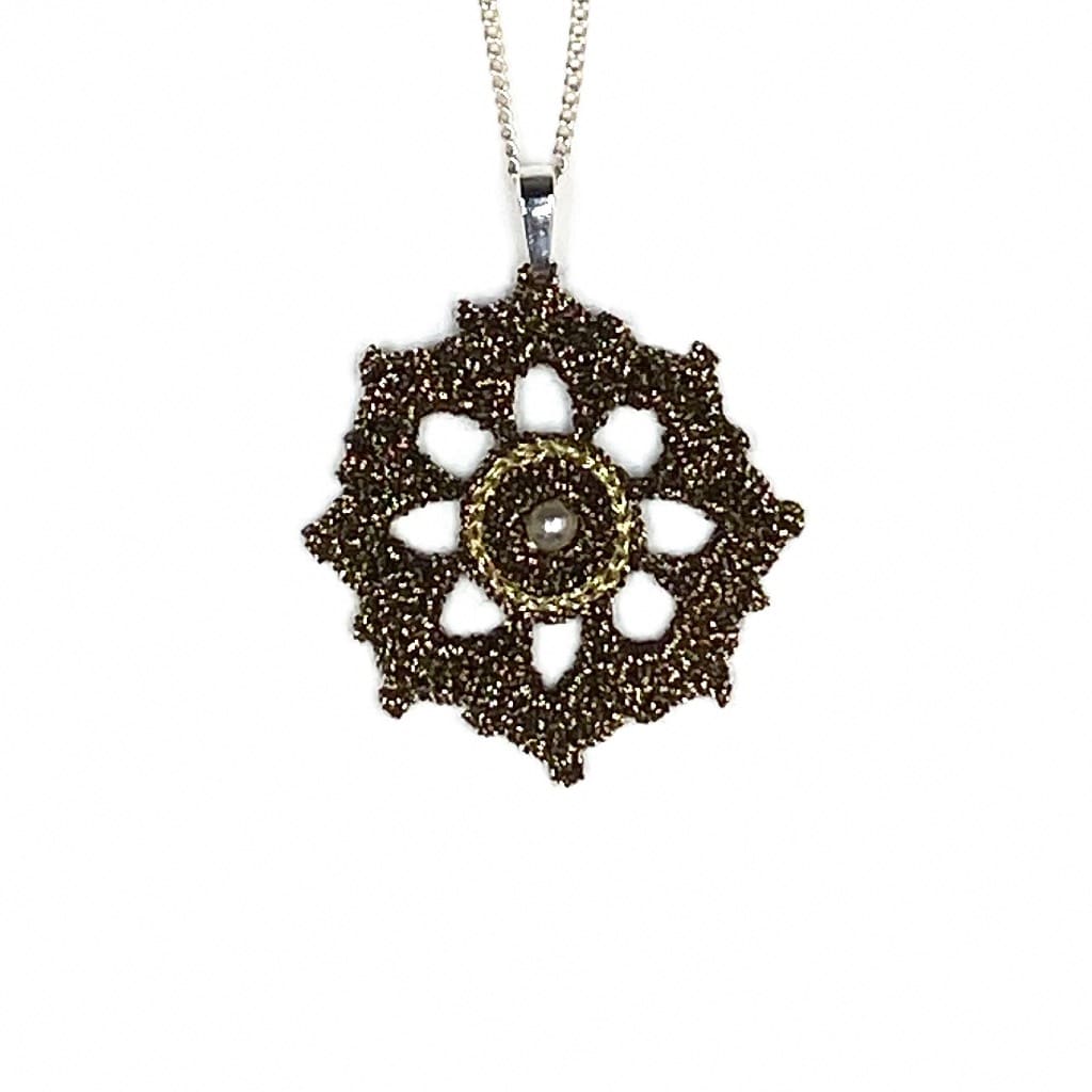 Pendentif Rosace en dentelle au crochet – Image 7