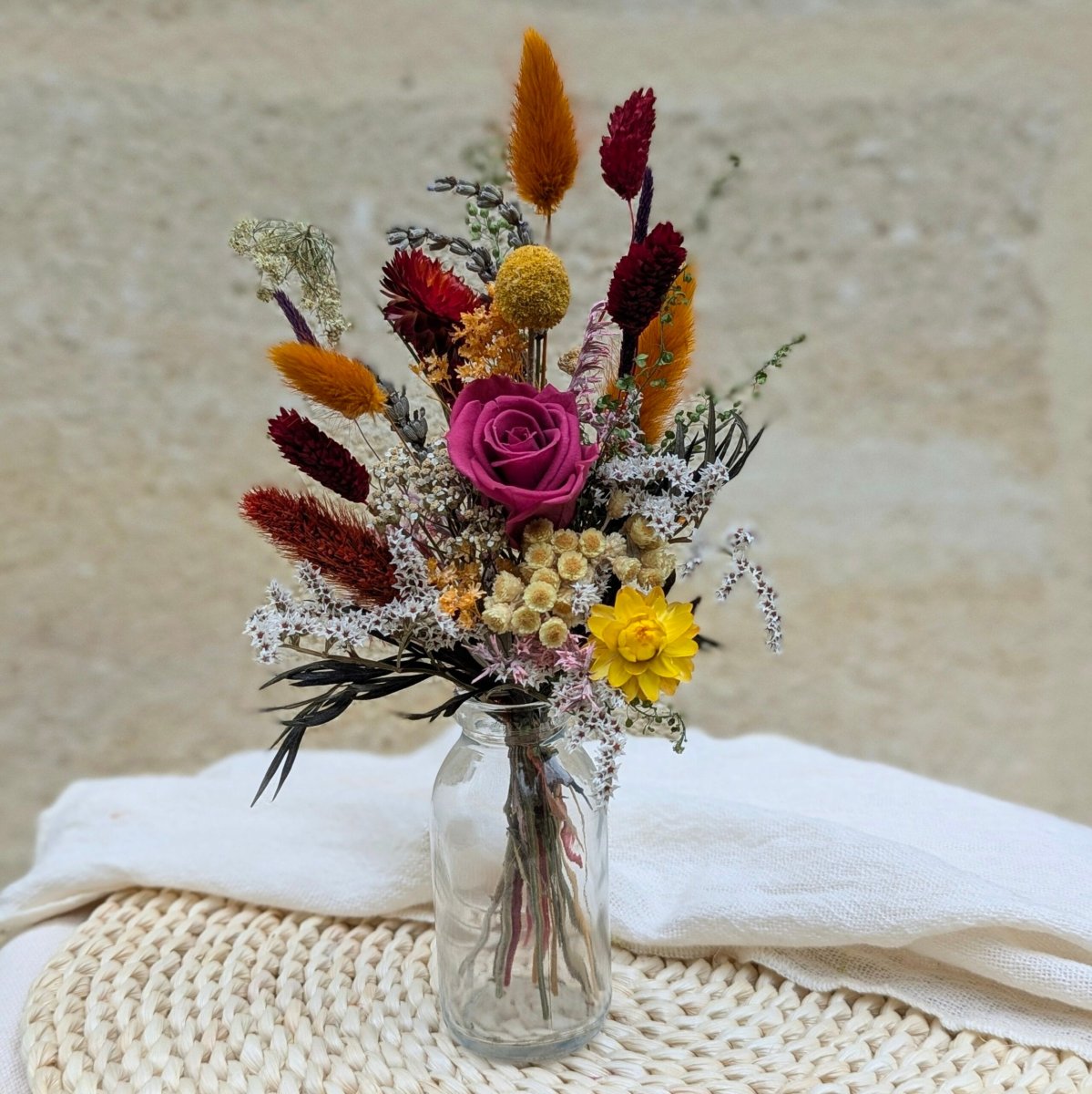 Petit bouquet de fleurs séchées aux couleurs automnales, Ginger – Image 4