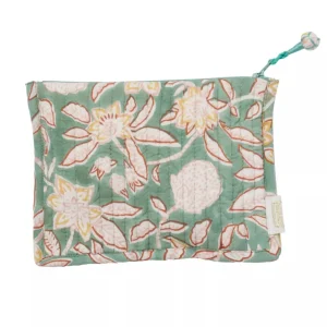 Pochette vert d'eau fleurie
