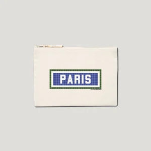 POCHETTE IMPRIMÉE - PARIS - ÉCRU