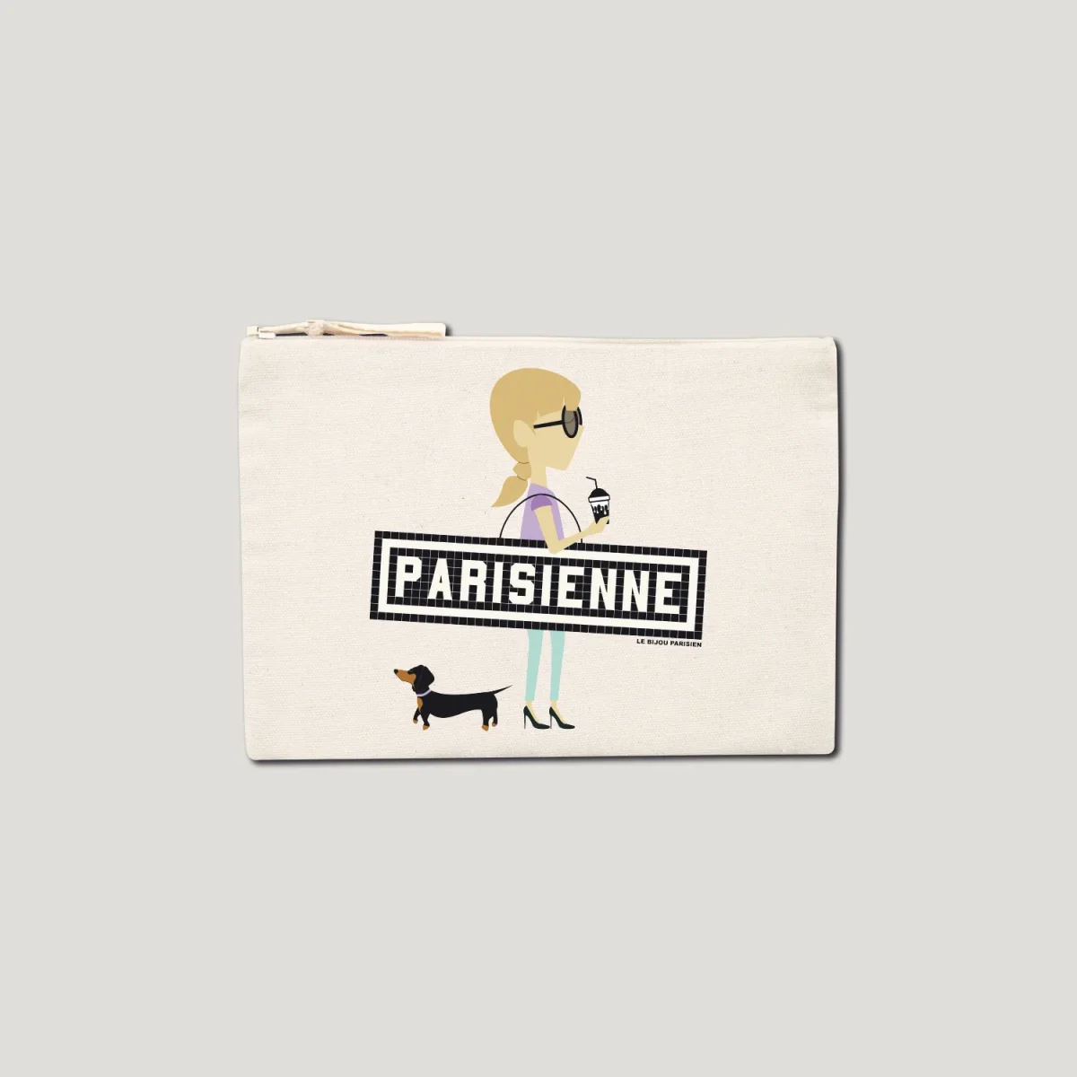 POCHETTE IMPRIMÉE - PARISIENNE TECKEL - ÉCRU – Image 2