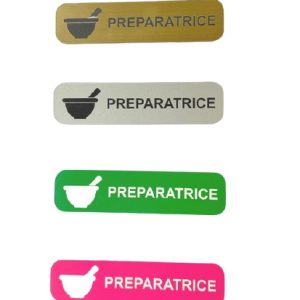 Badge preparatrice plastique pl183