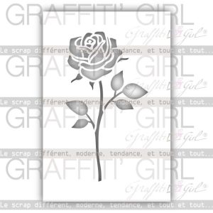 Pochoir Rose
