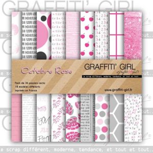 Bloc papiers 15×15 Octobre Rose