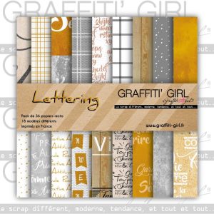 Bloc papiers 15×15 Lettering