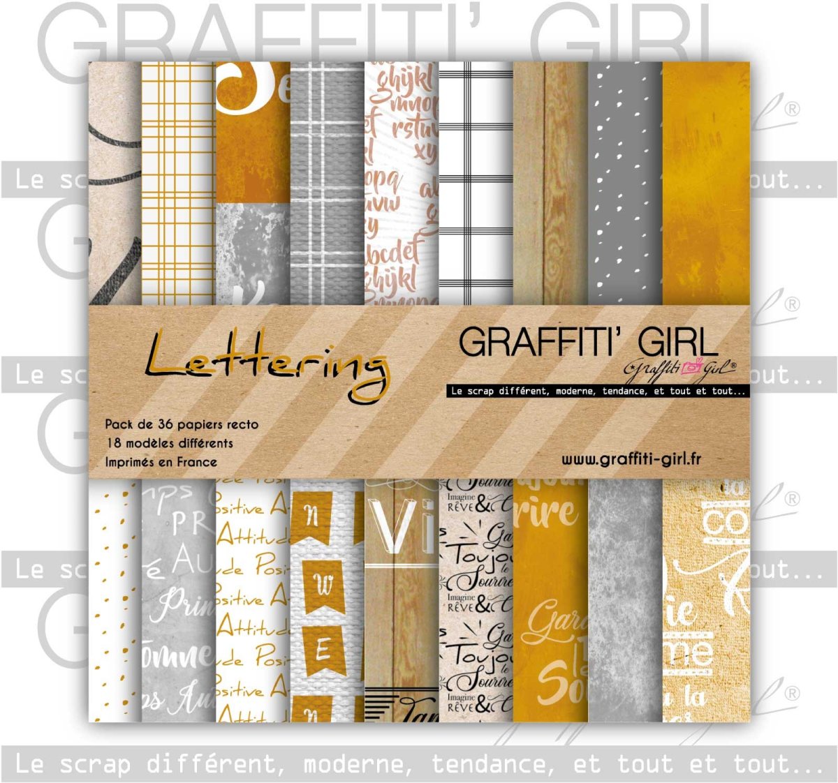 Bloc papiers 15×15 Lettering – Image 2