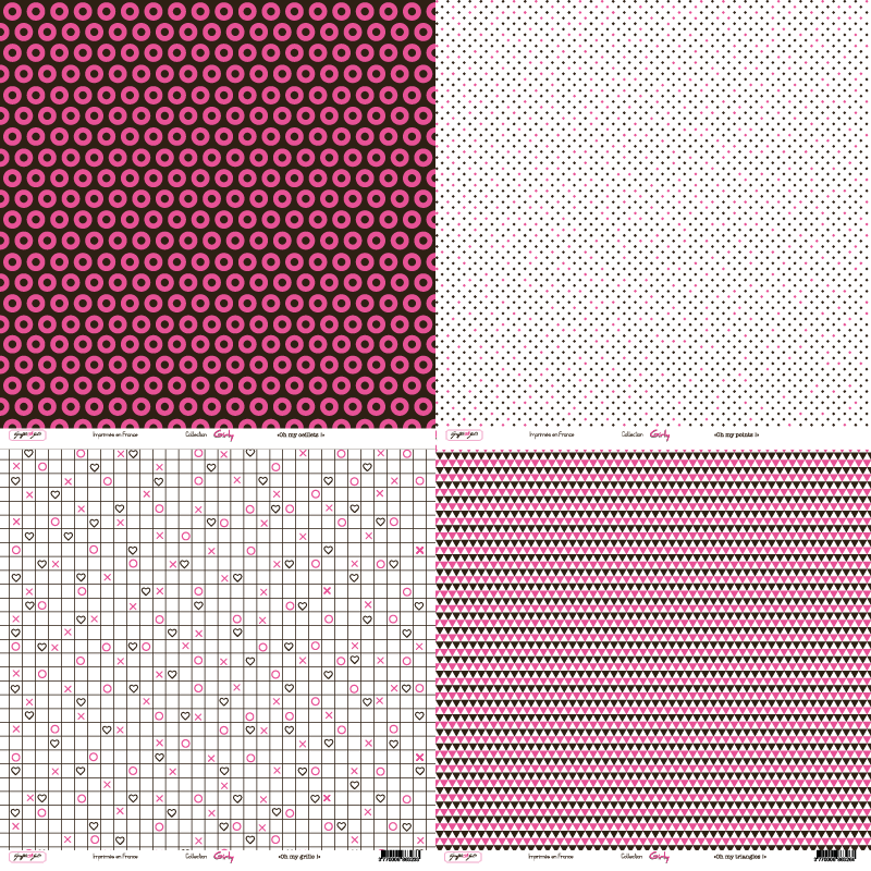 Lot de 6 papiers 30×30 Girly – Image 4