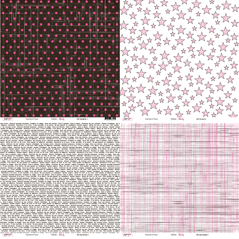Lot de 6 papiers 30×30 Girly – Image 5