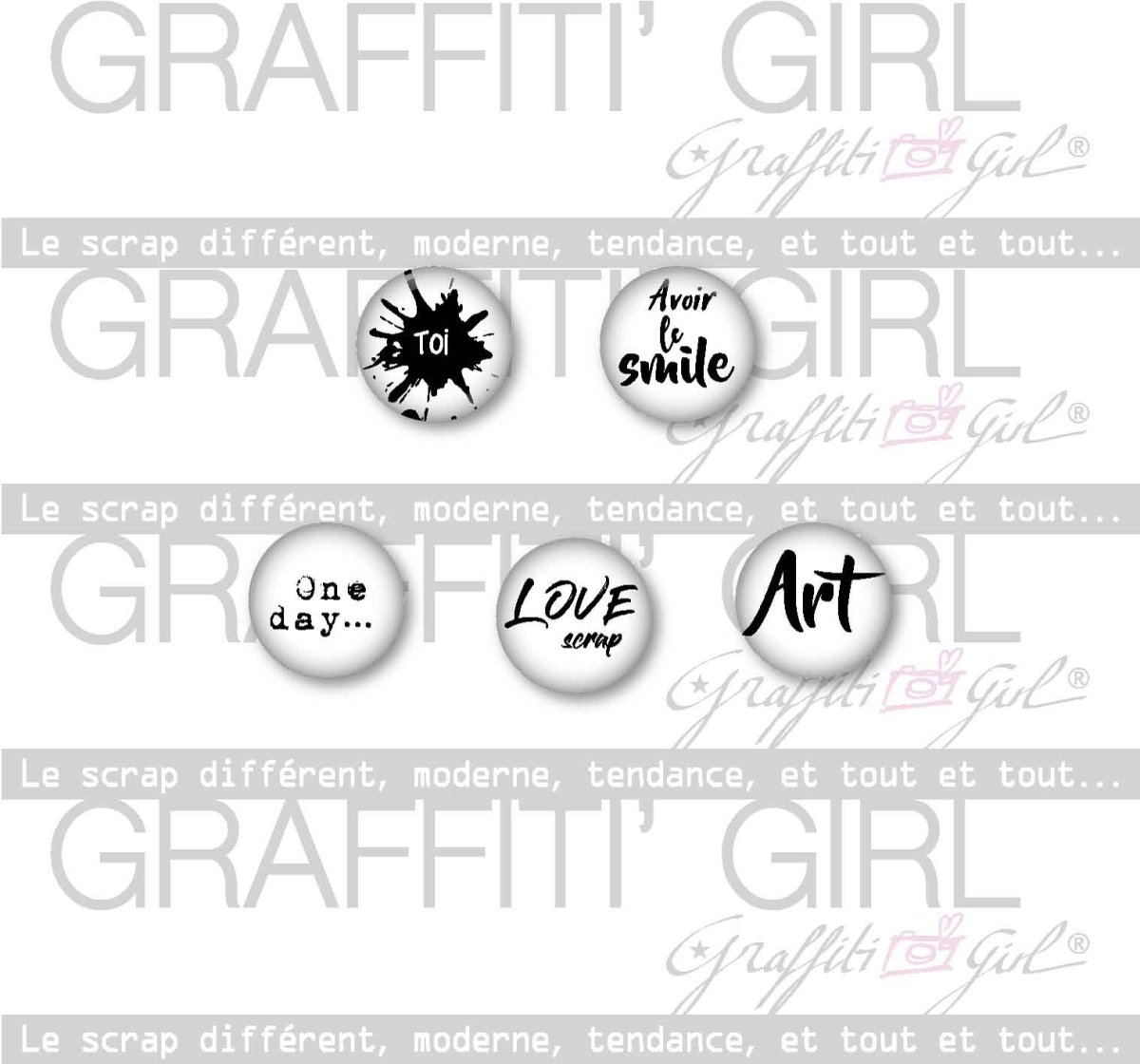 Badges Un Jour une vie Black