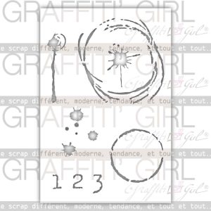 Pochoir Attention ça tâche