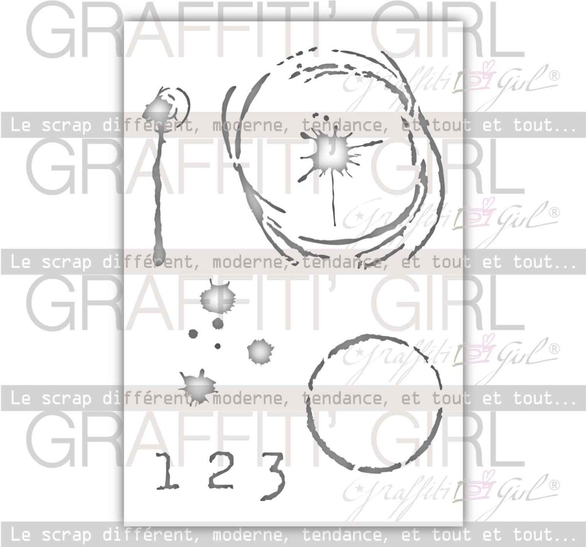 Pochoir Attention ça tâche